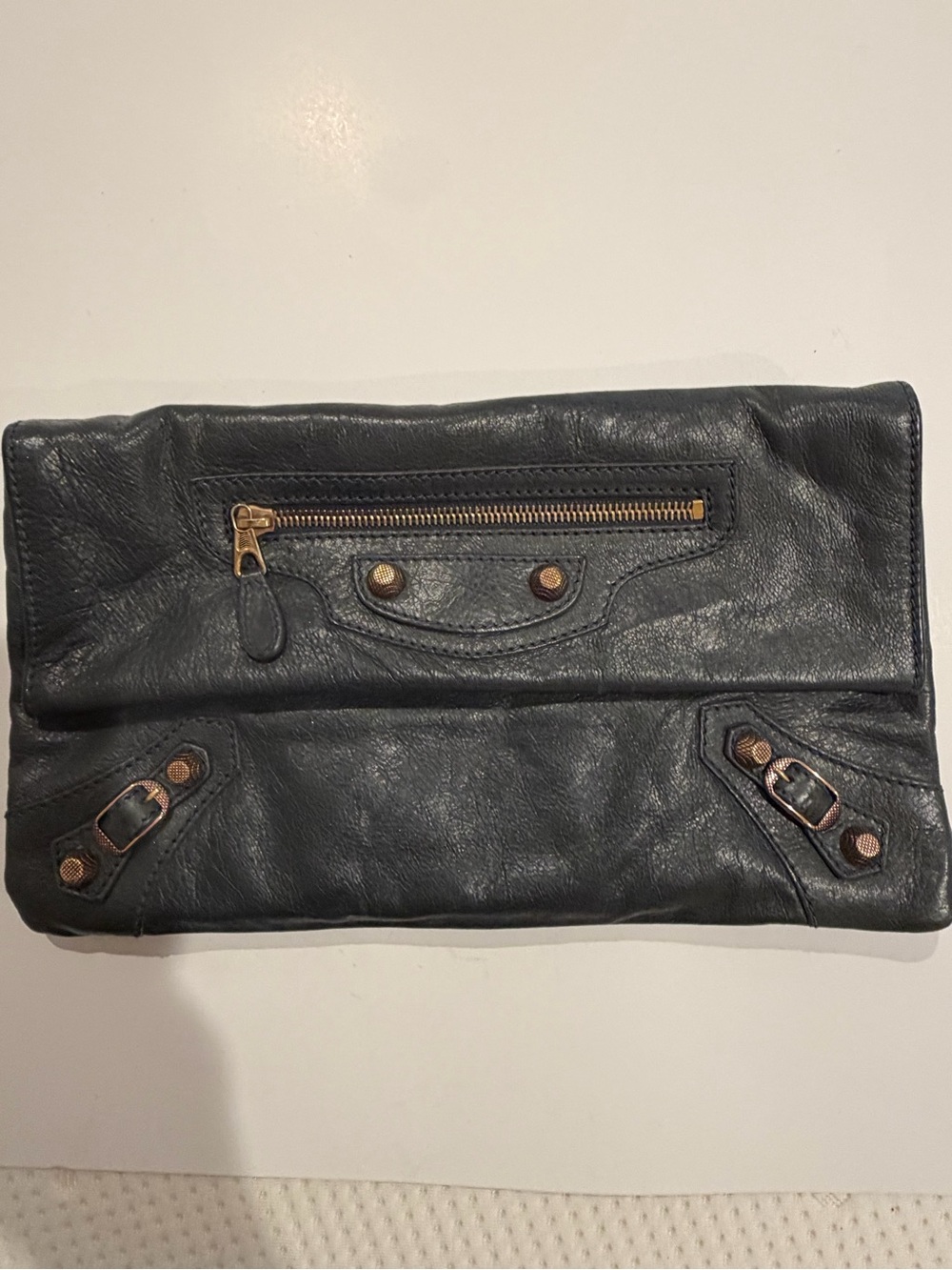 Balenciaga charcoal city bag clutch